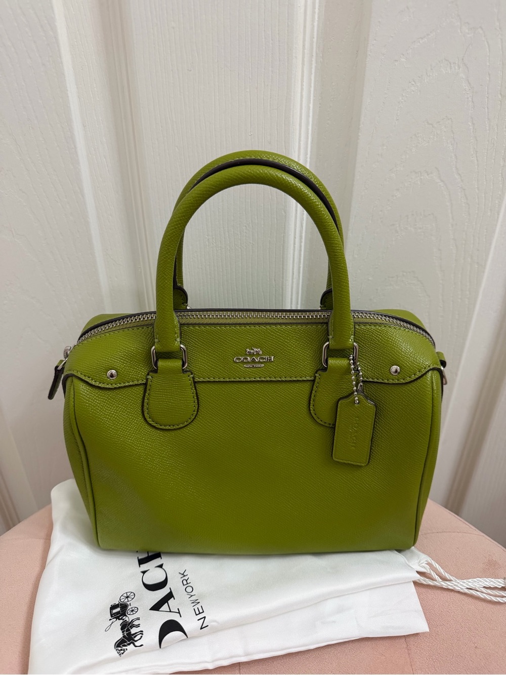 Coach Mini Bennett in Dark Lime - Picture 2 of 12